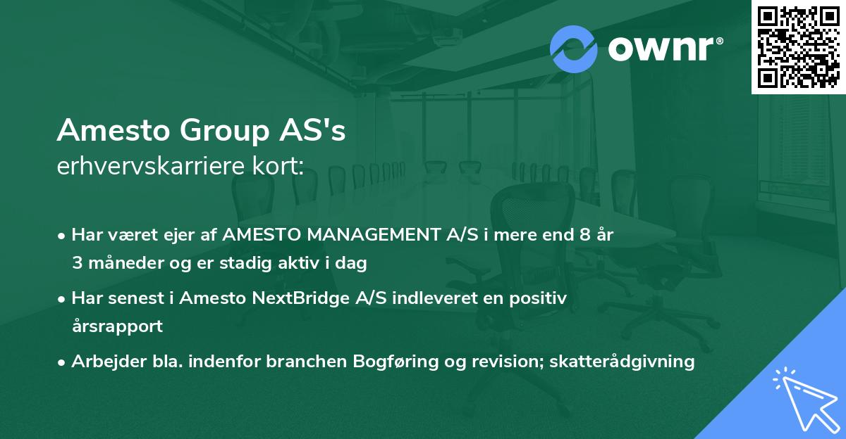 Amesto Group AS's erhvervskarriere kort
