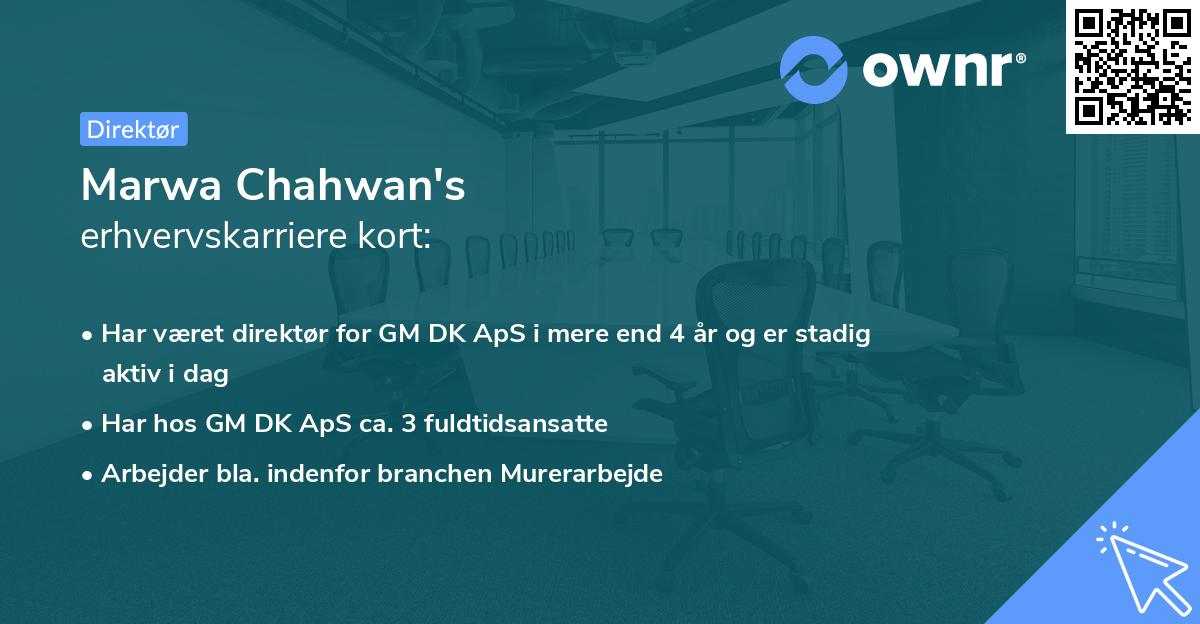Marwa Chahwan's erhvervskarriere kort