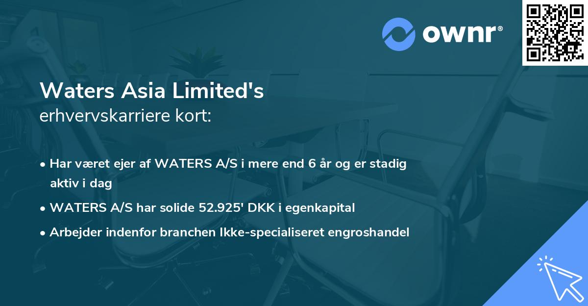 Waters Asia Limited's erhvervskarriere kort