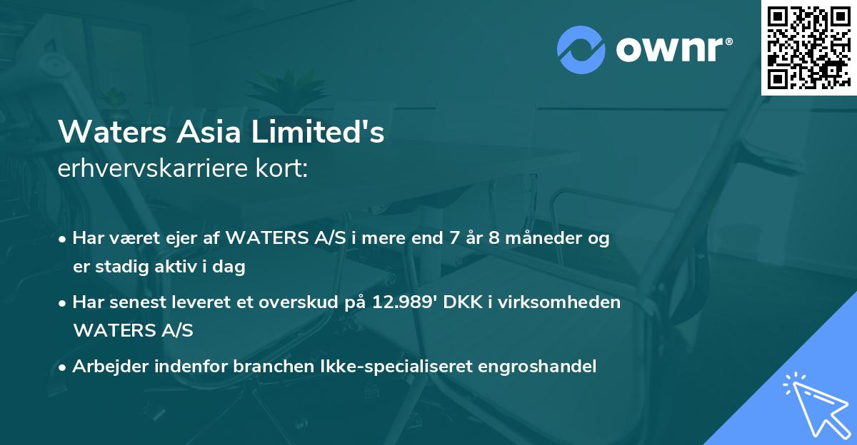 Waters Asia Limited's erhvervskarriere kort