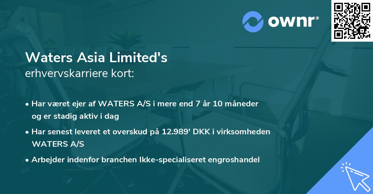 Waters Asia Limited's erhvervskarriere kort