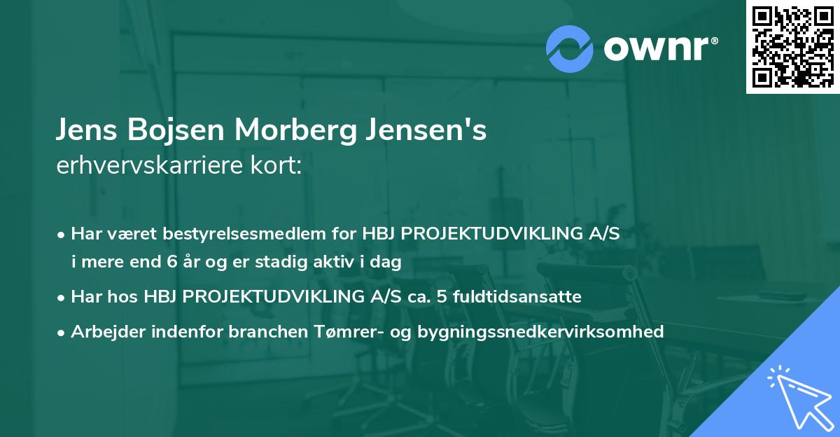 Jens Bojsen Morberg Jensen's erhvervskarriere kort