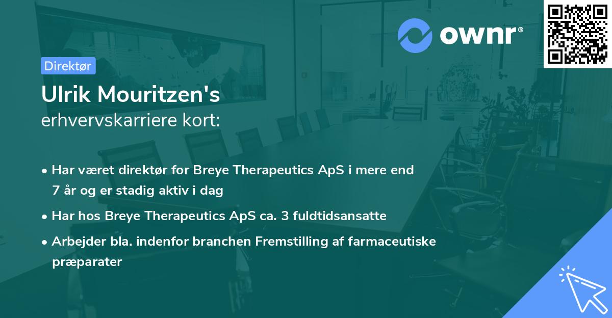 Ulrik Mouritzen's erhvervskarriere kort