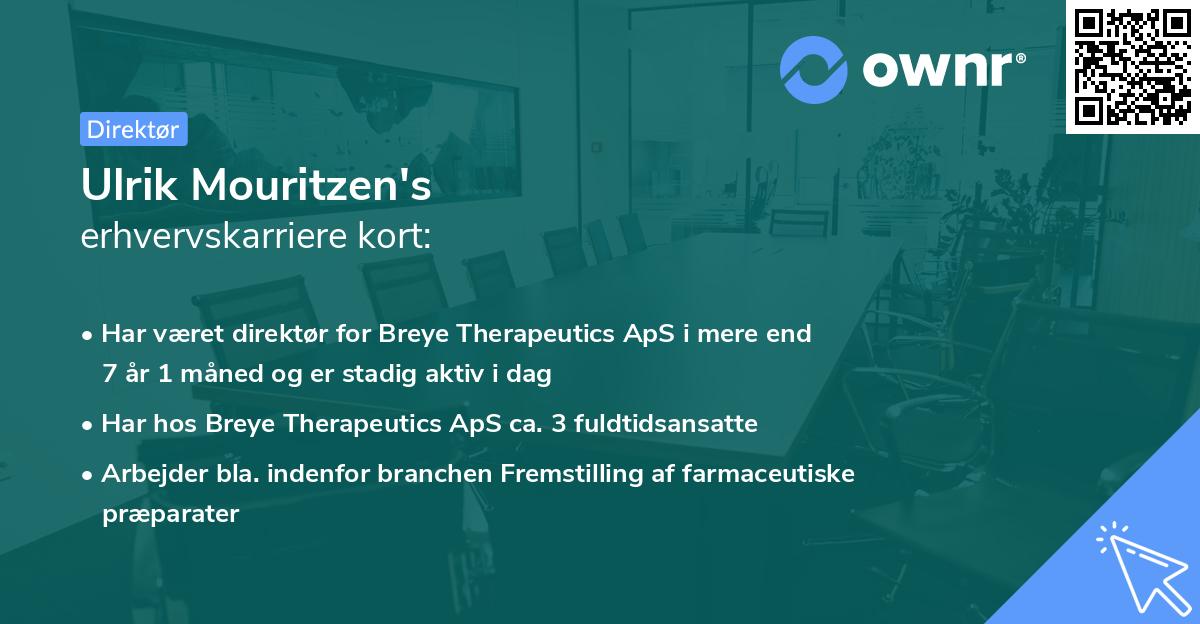 Ulrik Mouritzen's erhvervskarriere kort