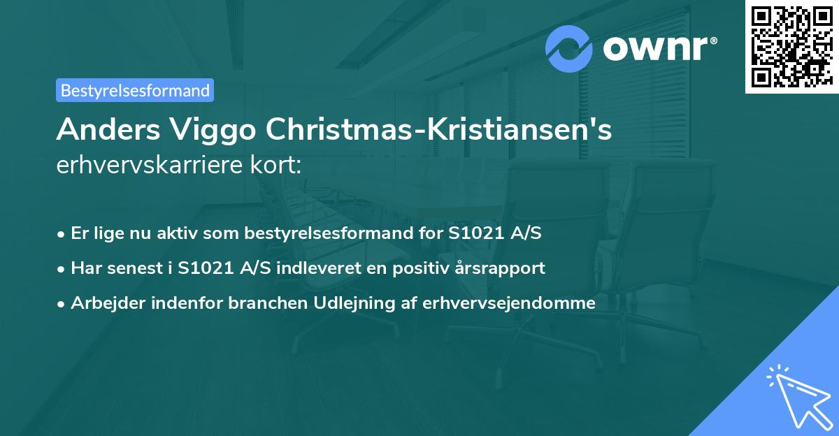 Anders Viggo Christmas-Kristiansen's erhvervskarriere kort