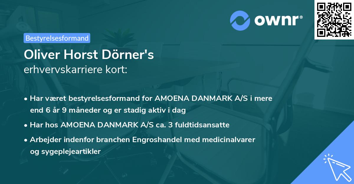 Oliver Horst Dörner's erhvervskarriere kort