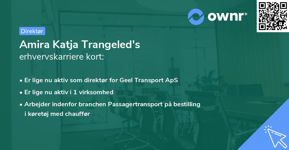 Amira Katja Trangeled's erhvervskarriere kort