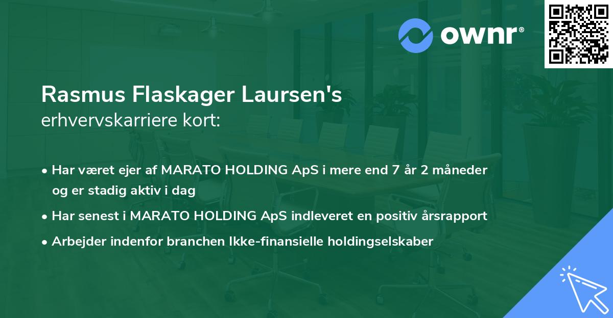 Rasmus Flaskager Laursen's erhvervskarriere kort