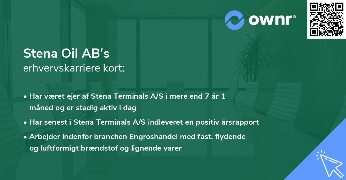 Stena Oil AB's erhvervskarriere kort