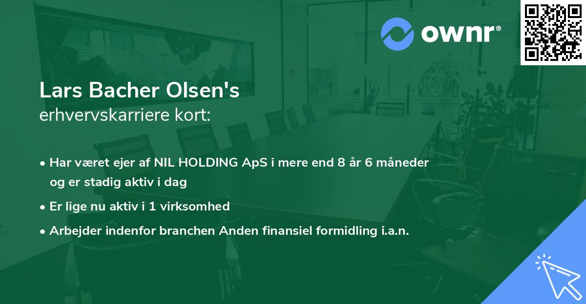 Lars Bacher Olsen's erhvervskarriere kort