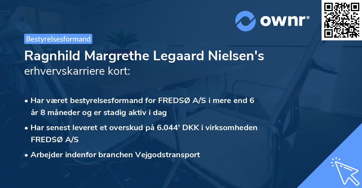 Ragnhild Margrethe Legaard Nielsen's erhvervskarriere kort
