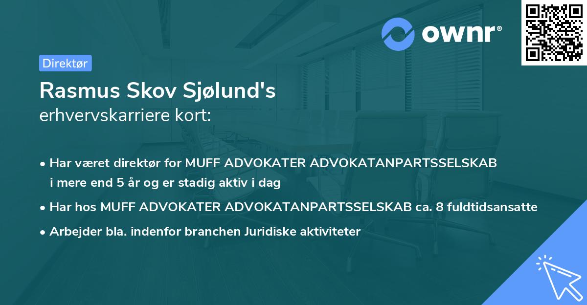 Rasmus Skov Sjølund's erhvervskarriere kort