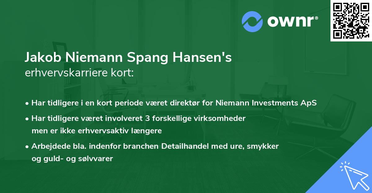 Afvist Resistente Seraph Jakob Niemann Spang Hansen - Ownr.dk
