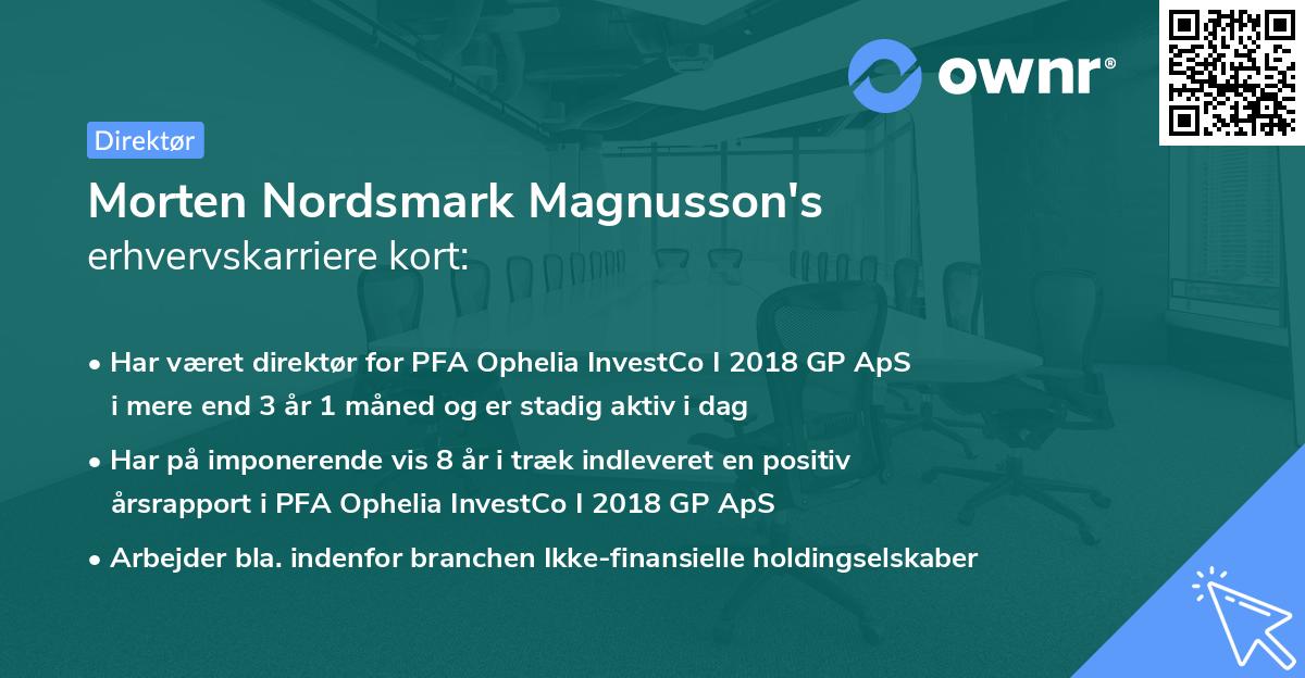 Morten Nordsmark Magnusson's erhvervskarriere kort