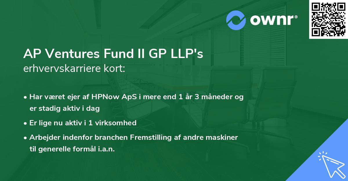 AP Ventures Fund II GP LLP's erhvervskarriere kort