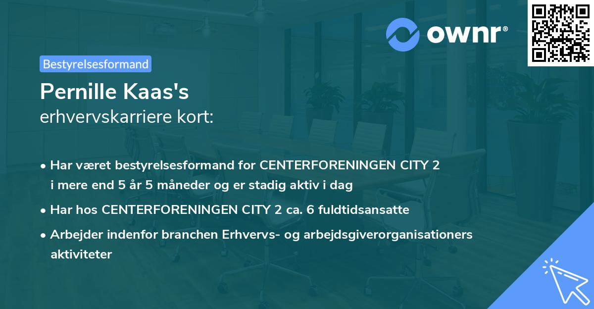 Pernille Kaas's erhvervskarriere kort