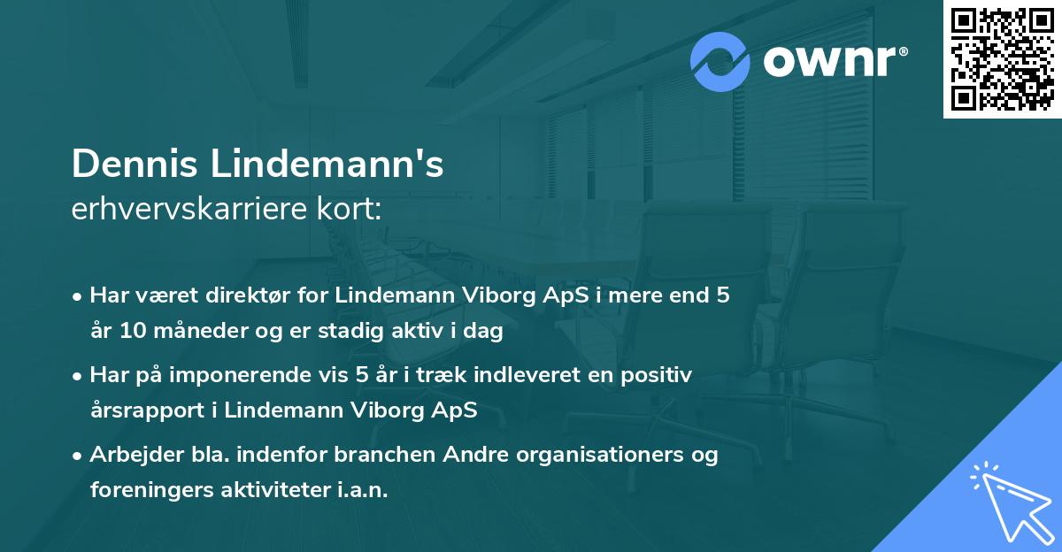 Dennis Lindemann's erhvervskarriere kort