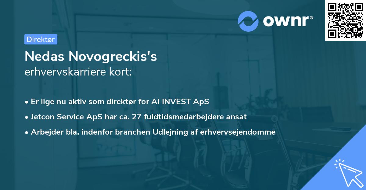 Nedas Novogreckis's erhvervskarriere kort