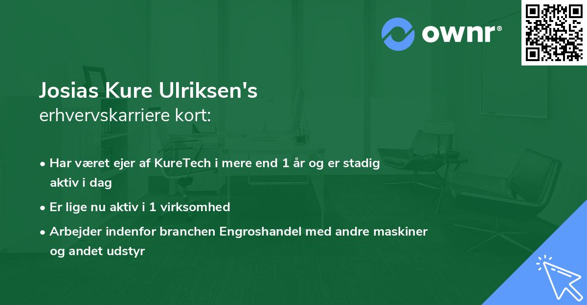Josias Kure Ulriksen's erhvervskarriere kort