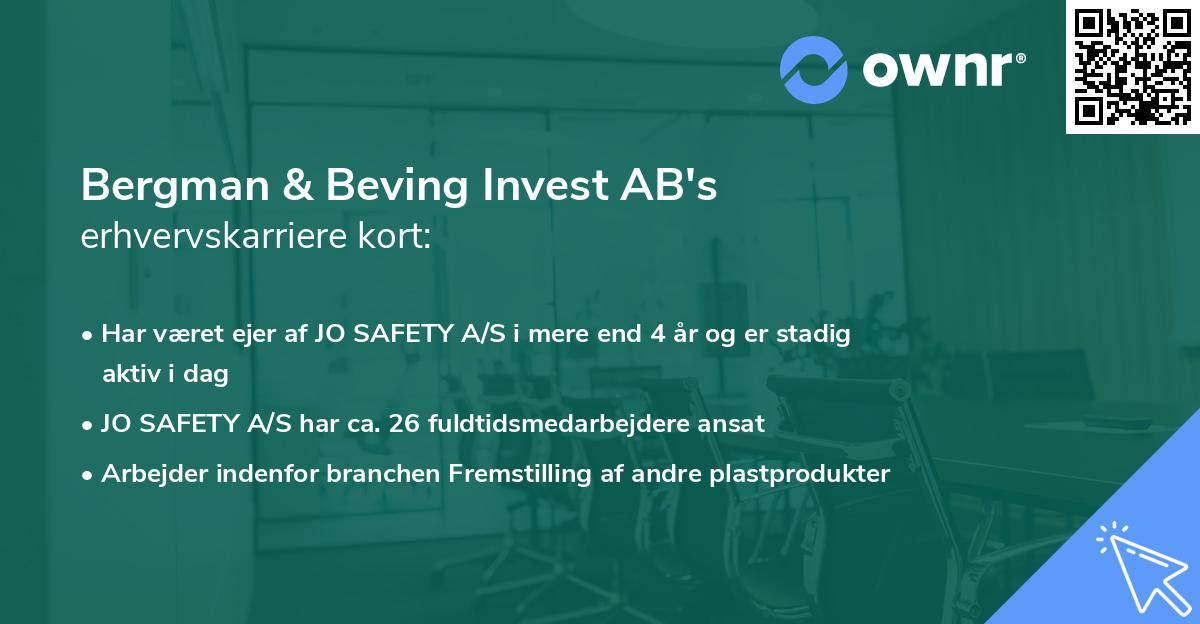 Bergman & Beving Invest AB's erhvervskarriere kort