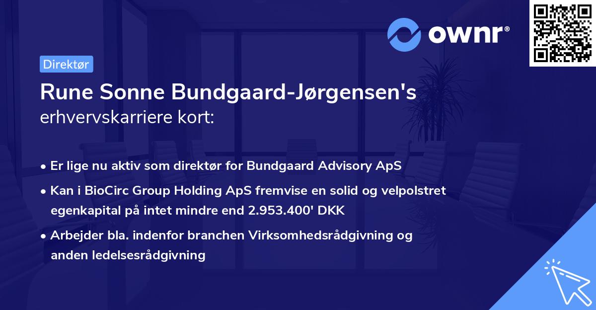 Rune Sonne Bundgaard-Jørgensen's erhvervskarriere kort