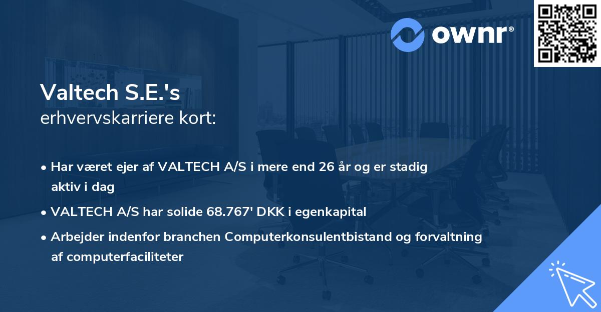 Valtech S.E.'s erhvervskarriere kort