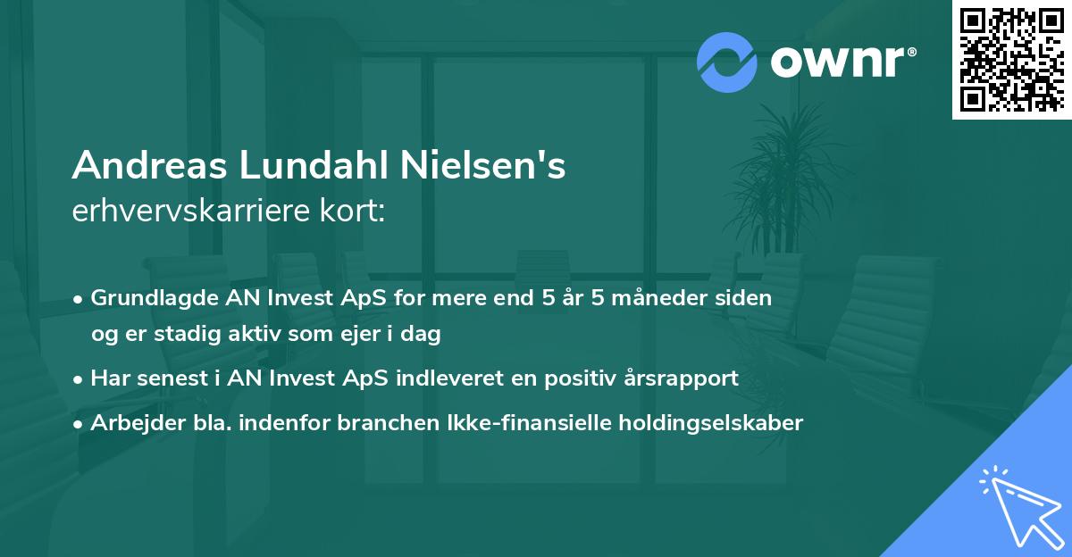 Andreas Lundahl Nielsen's erhvervskarriere kort