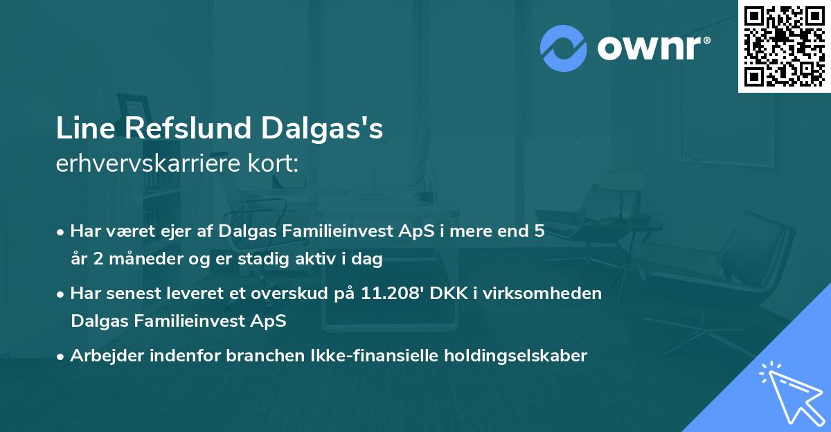 Line Refslund Dalgas's erhvervskarriere kort