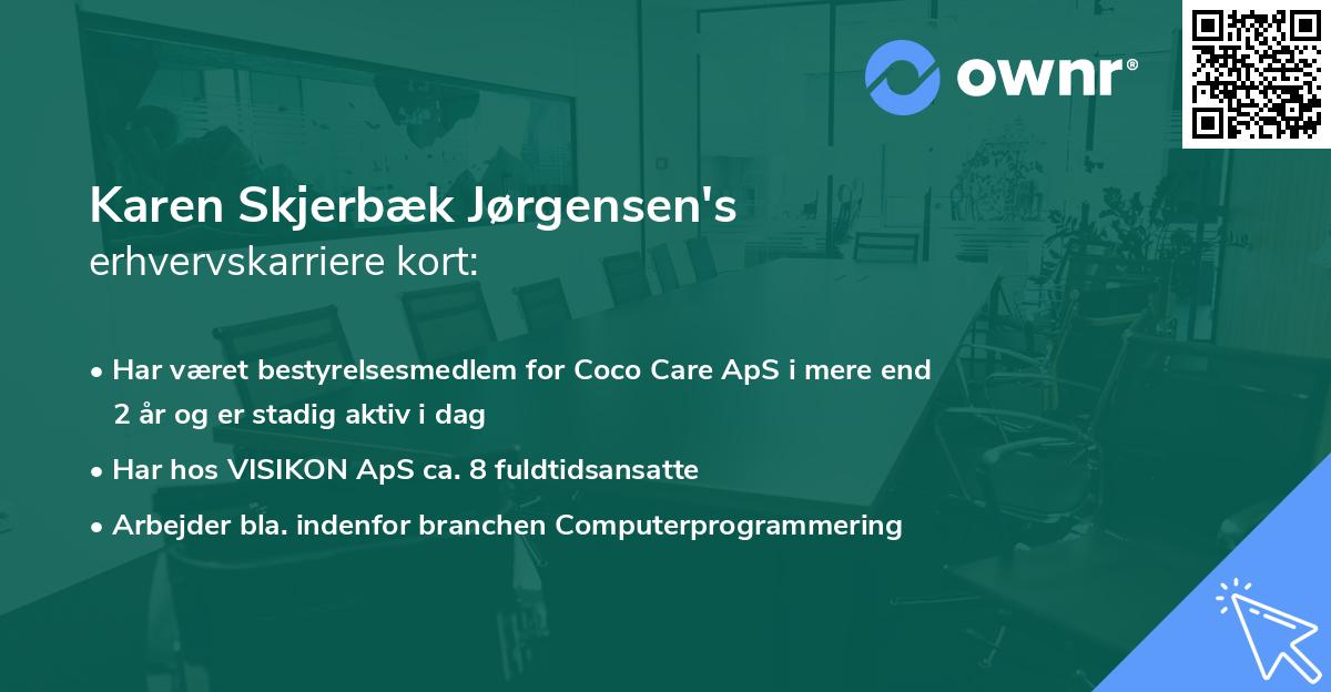 Karen Skjerbæk Jørgensen's erhvervskarriere kort