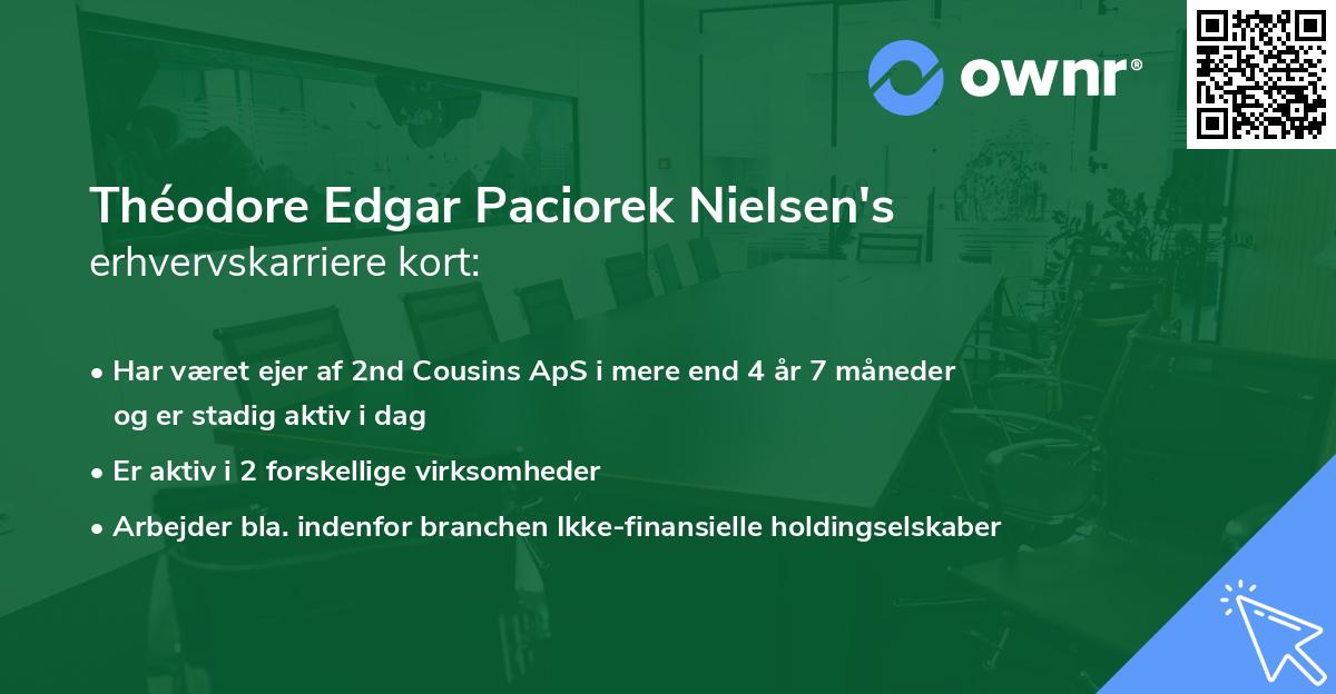 Théodore Edgar Paciorek Nielsen's erhvervskarriere kort