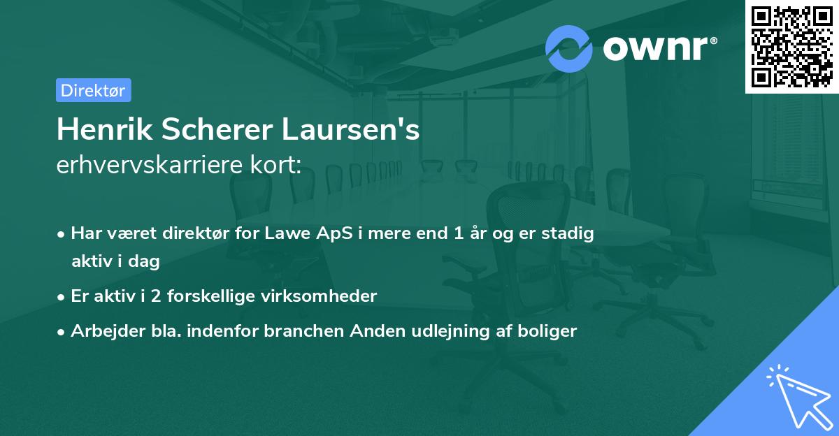 Henrik Scherer Laursen's erhvervskarriere kort