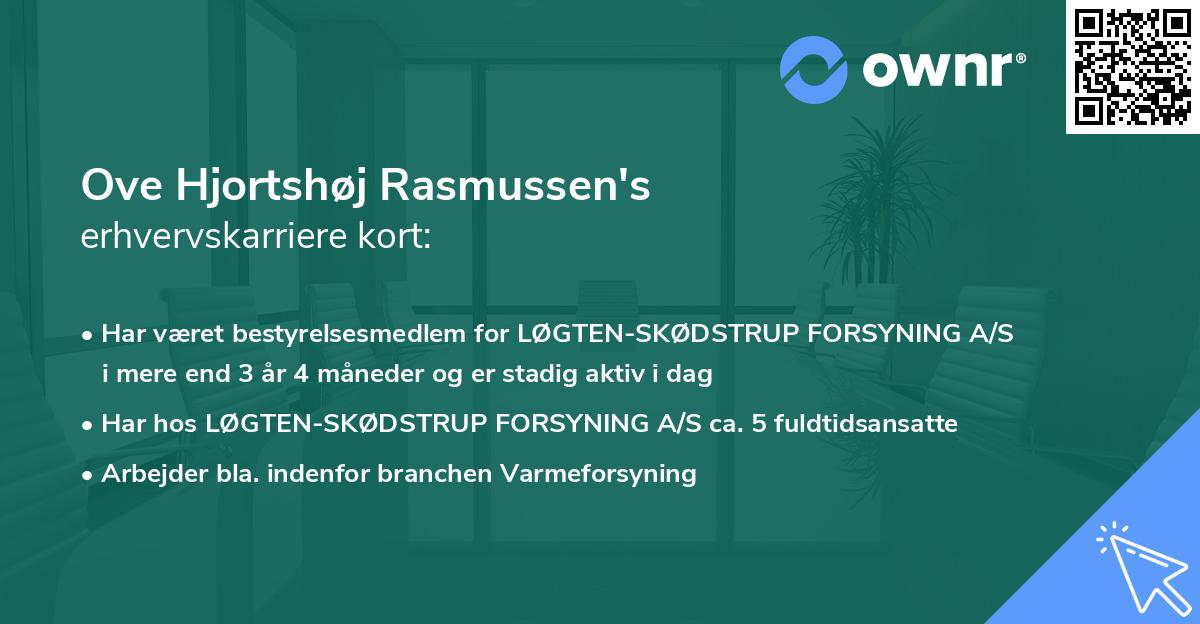 Ove Hjortshøj Rasmussen's erhvervskarriere kort