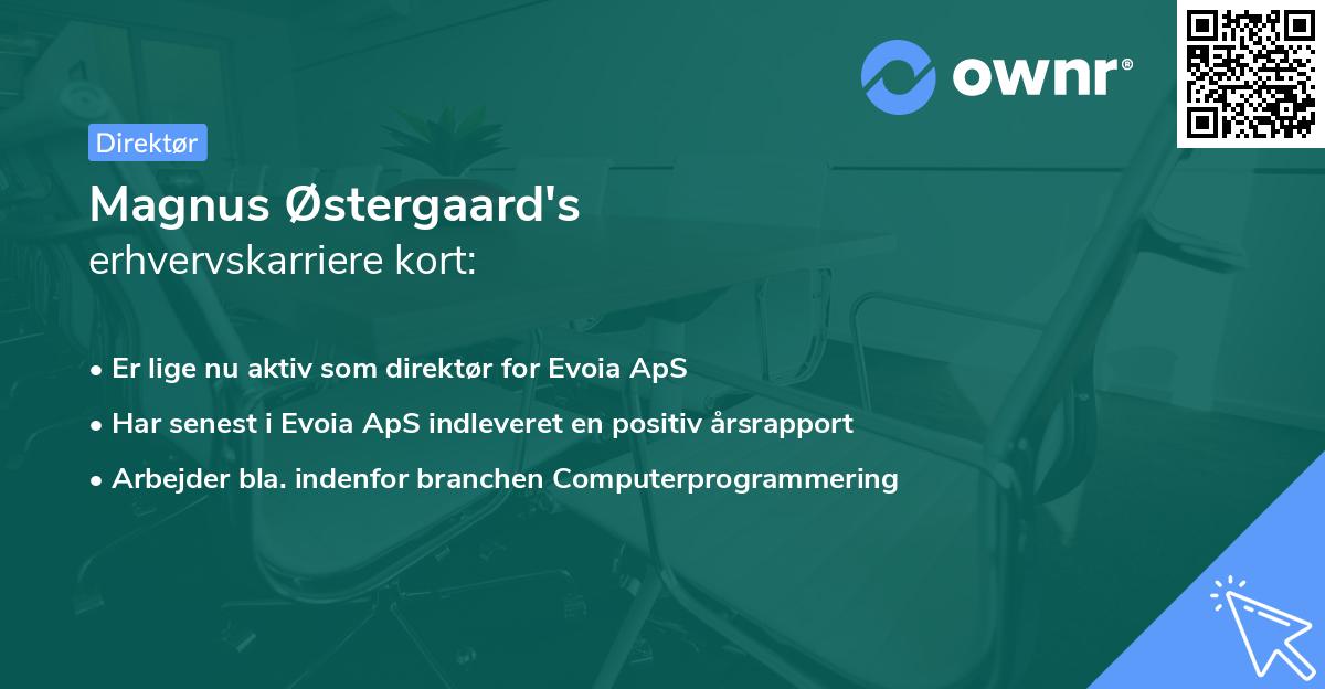 Magnus Østergaard's erhvervskarriere kort