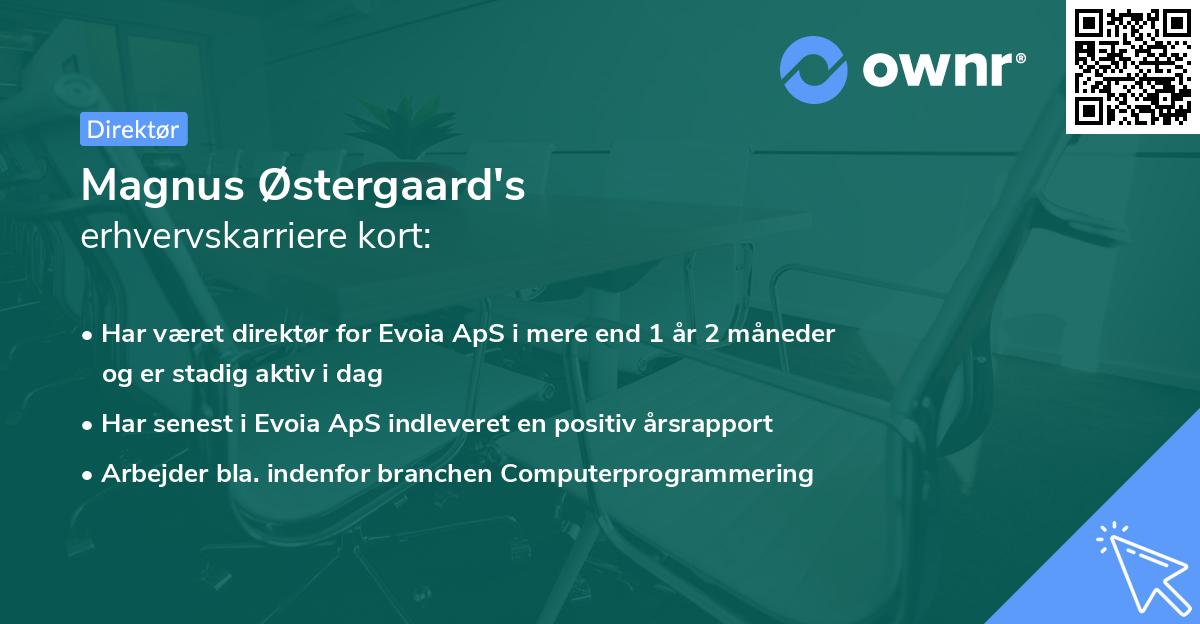 Magnus Østergaard's erhvervskarriere kort