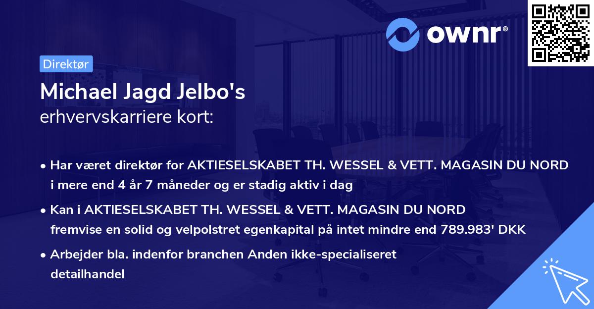 Michael Jagd Jelbo's erhvervskarriere kort