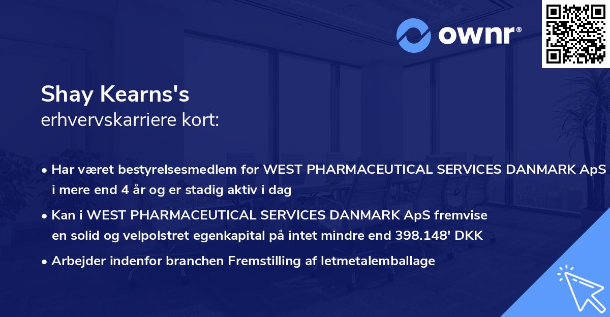 Shay Kearns's erhvervskarriere kort