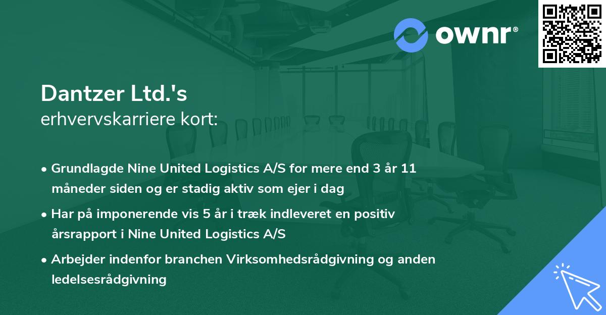 Dantzer Ltd.'s erhvervskarriere kort