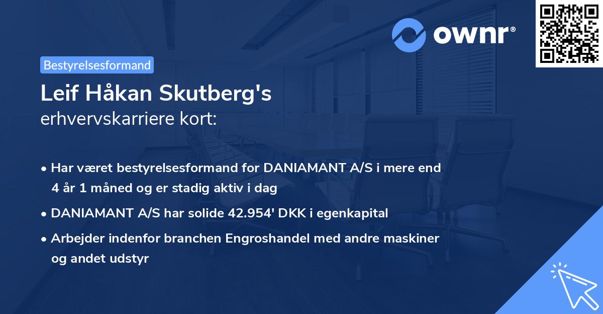 Leif Håkan Skutberg's erhvervskarriere kort