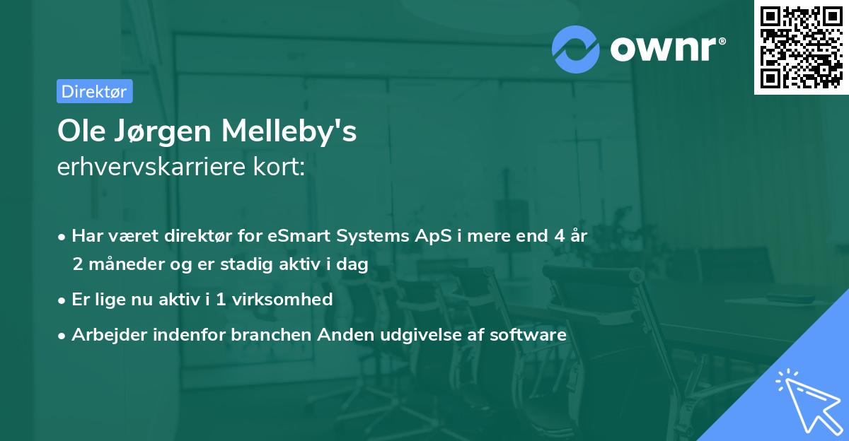 Ole Jørgen Melleby's erhvervskarriere kort