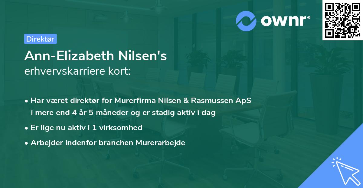 Ann-Elizabeth Nilsen's erhvervskarriere kort