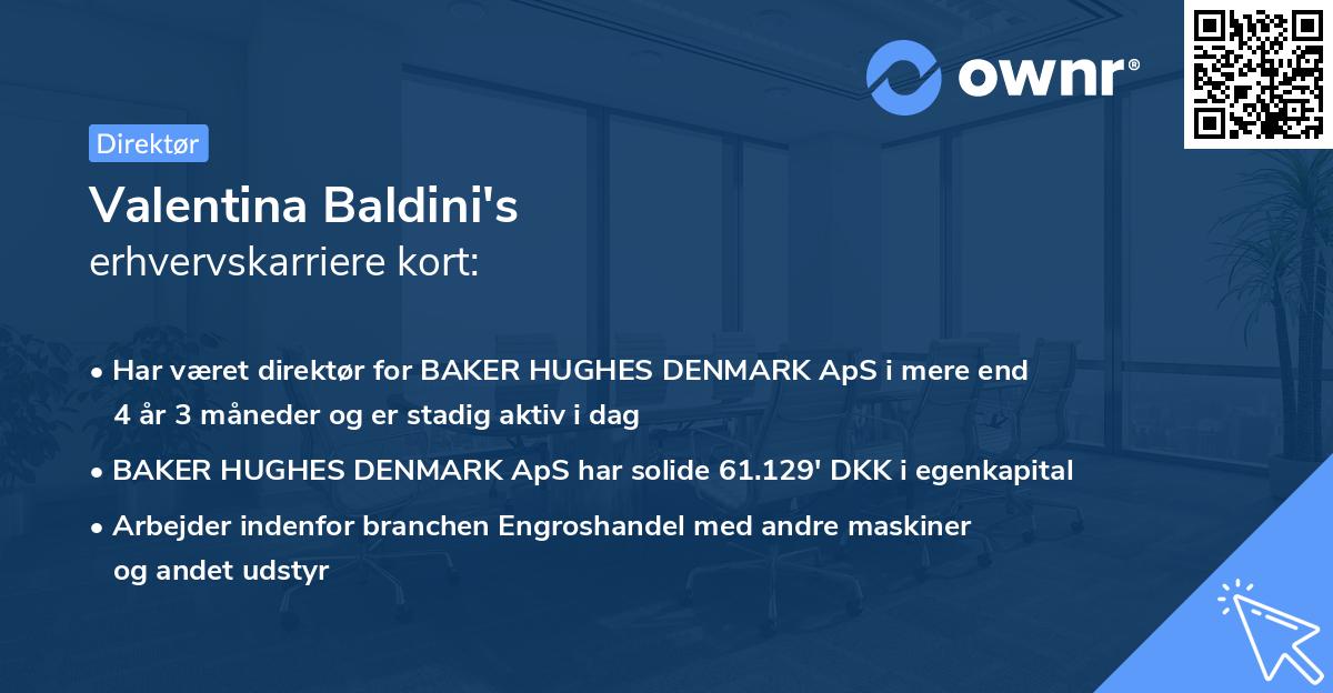 Valentina Baldini's erhvervskarriere kort