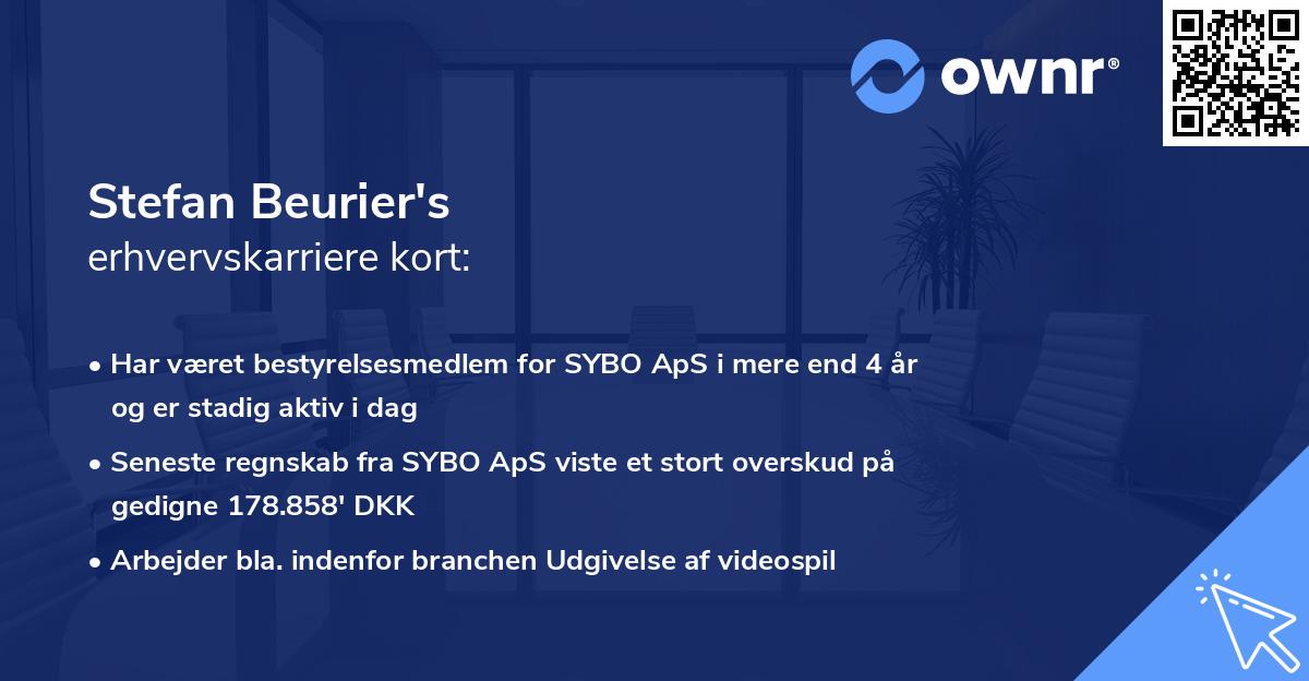 Stefan Beurier's erhvervskarriere kort