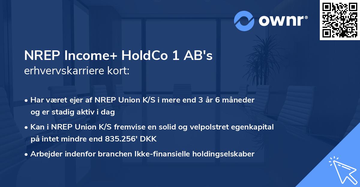 NREP Income+ HoldCo 1 AB's erhvervskarriere kort
