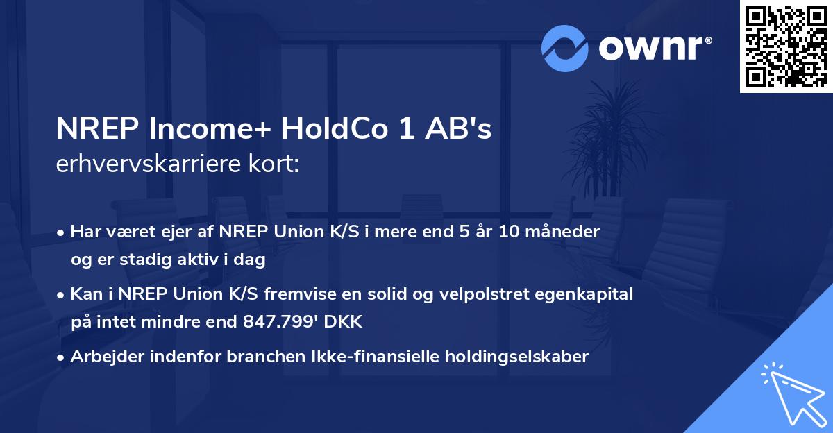 NREP Income+ HoldCo 1 AB's erhvervskarriere kort