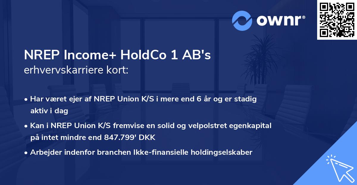 NREP Income+ HoldCo 1 AB's erhvervskarriere kort