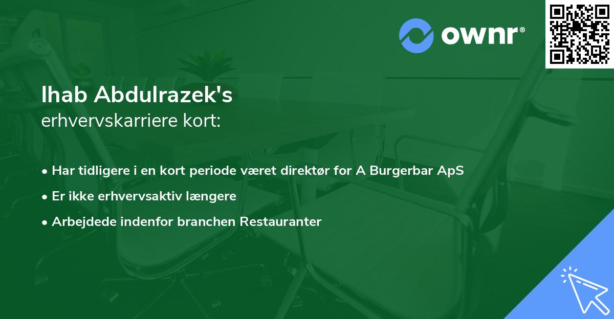 Ihab Abdulrazek's erhvervskarriere kort