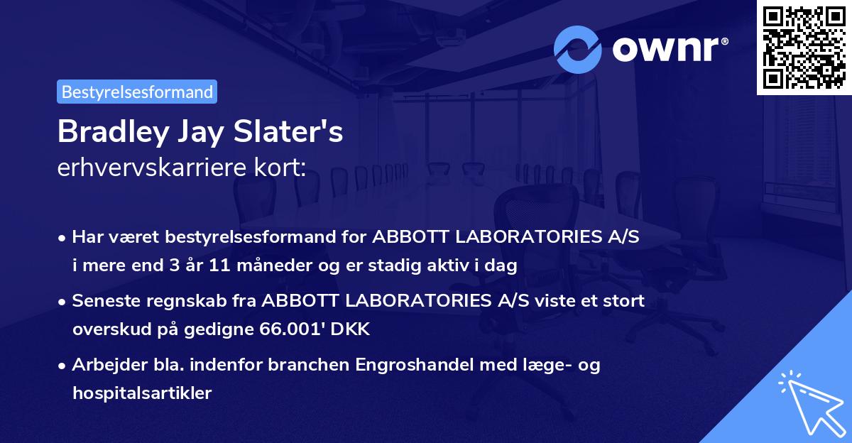 Bradley Jay Slater's erhvervskarriere kort