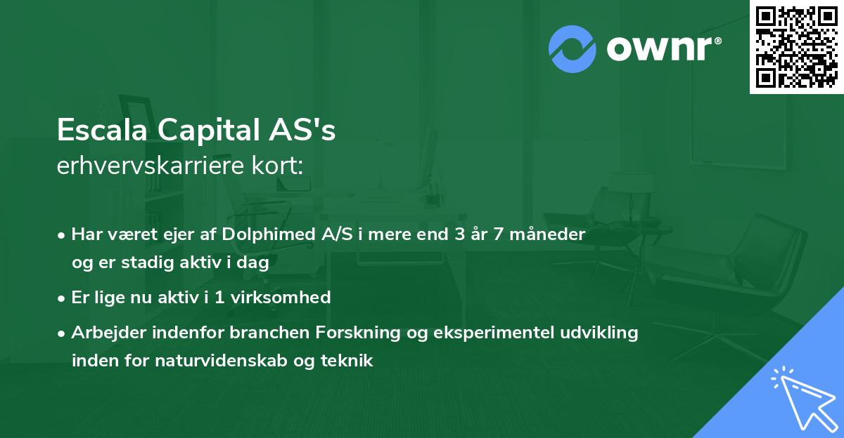 Escala Capital AS's erhvervskarriere kort