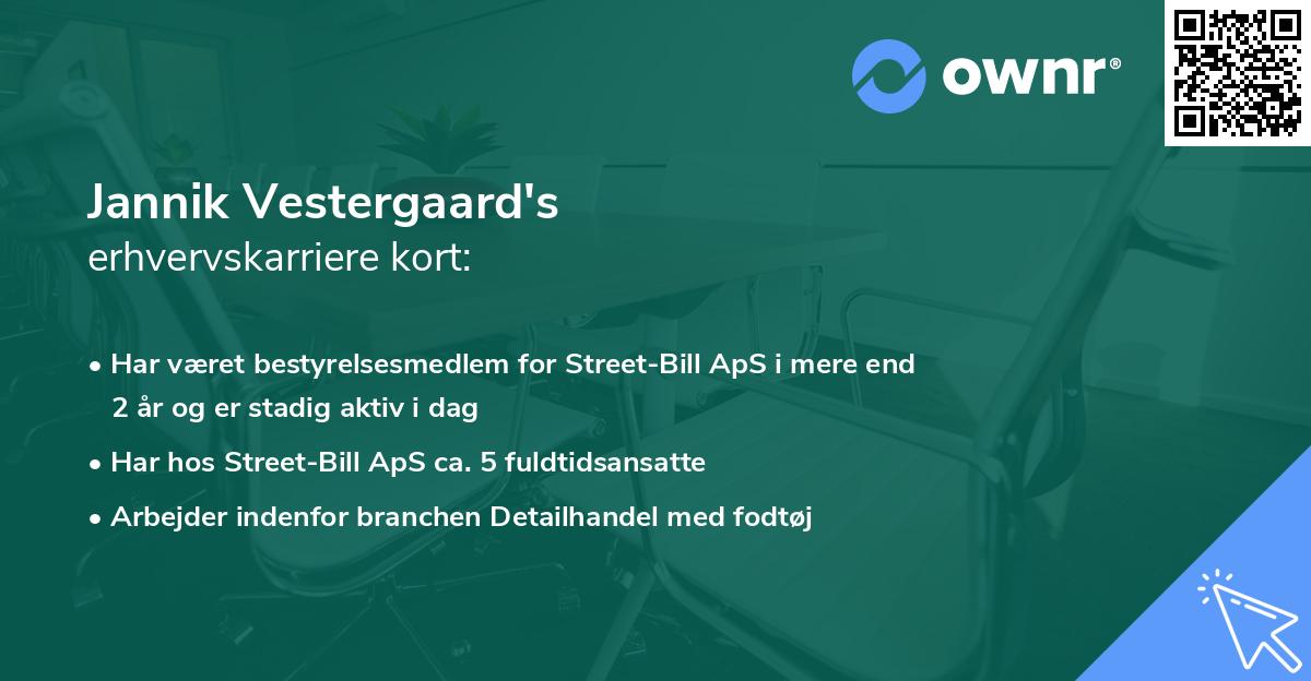 Jannik Vestergaard's erhvervskarriere kort