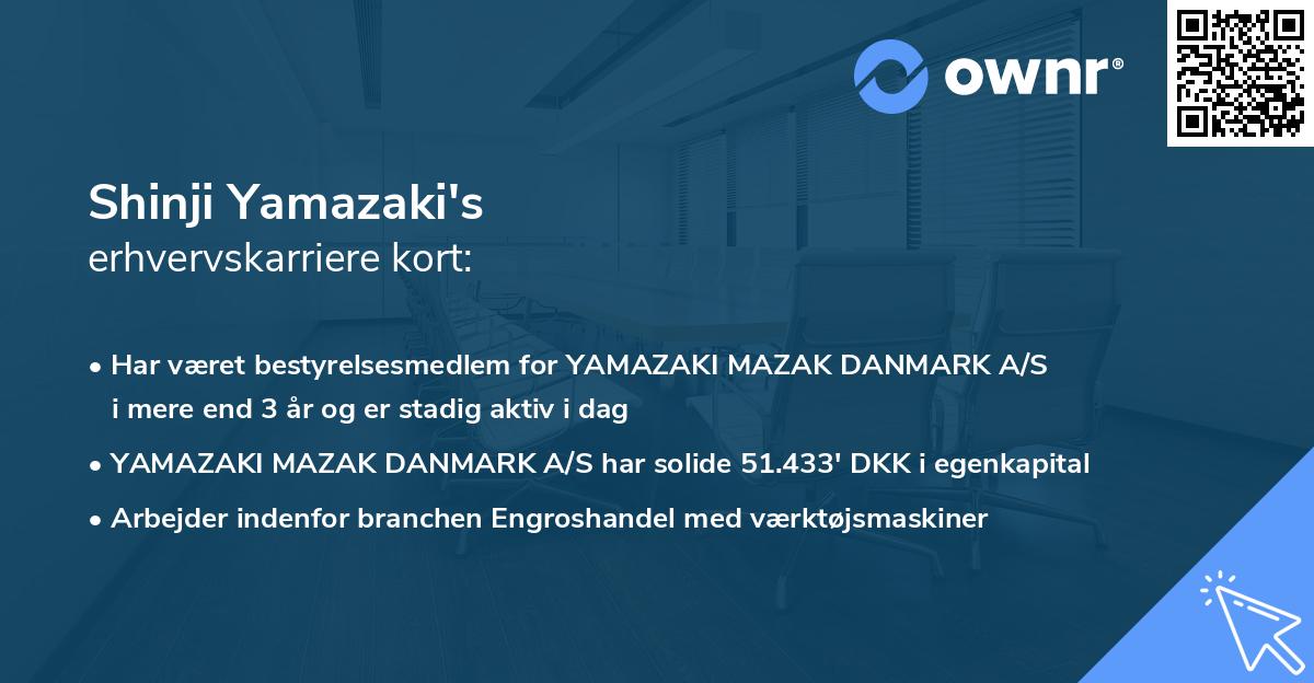 Shinji Yamazaki's erhvervskarriere kort